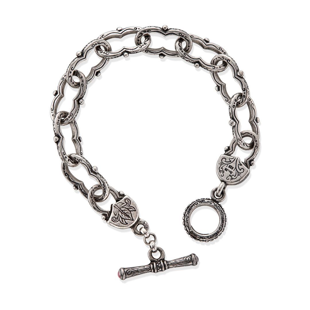 Konstantino Etched Chain Link Bracelet