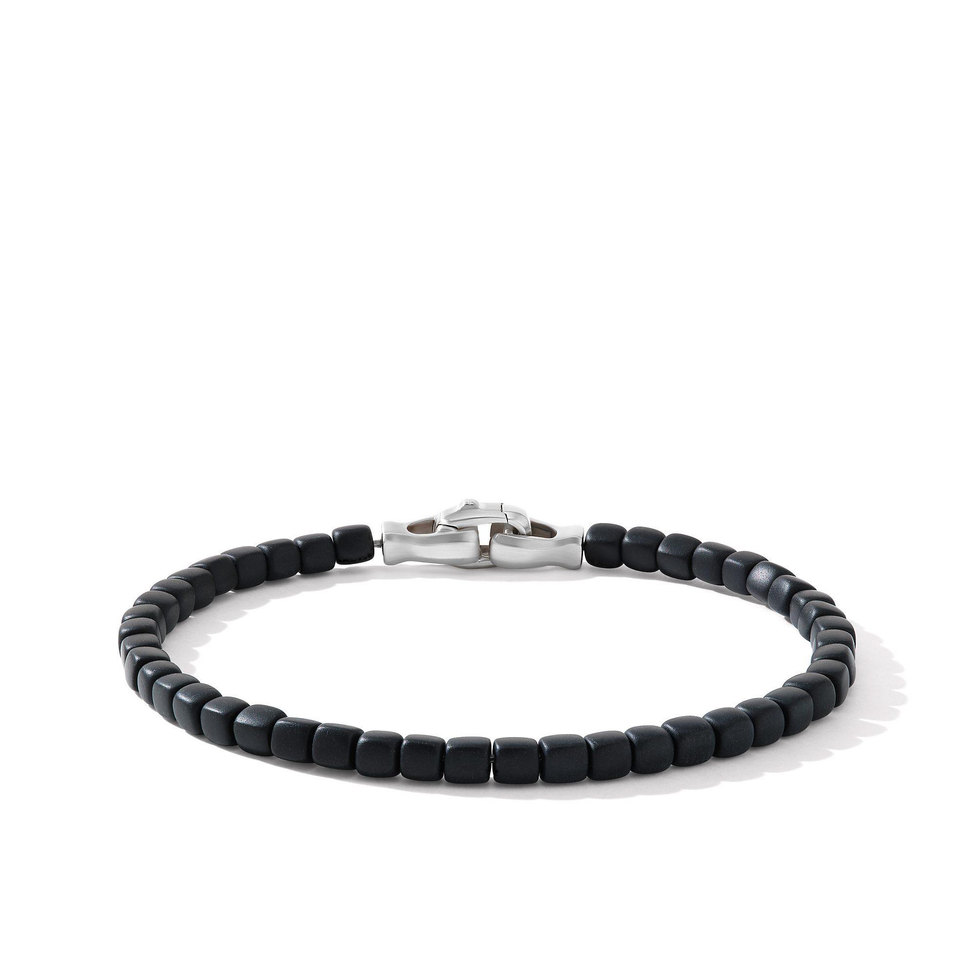 David Yurman Spiritual Beads Cushion Bracelet with Black Onyx | Front View