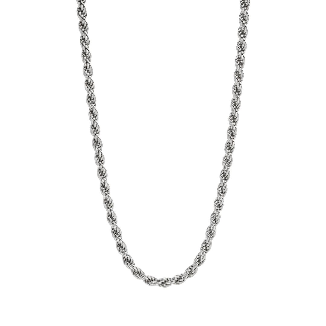 Sterling Silver Rope Chain Necklace, 22"