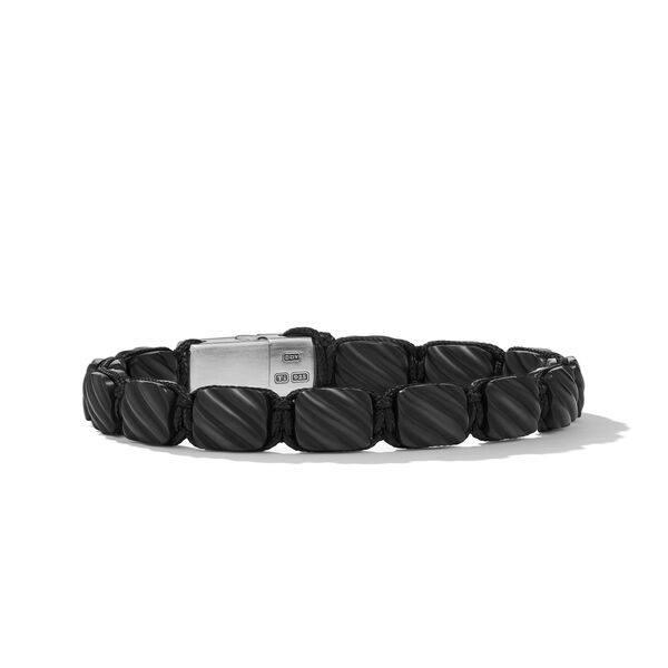 David Yurman Men's Sculpted Cable Tile Bracelet in Blackened Titanium