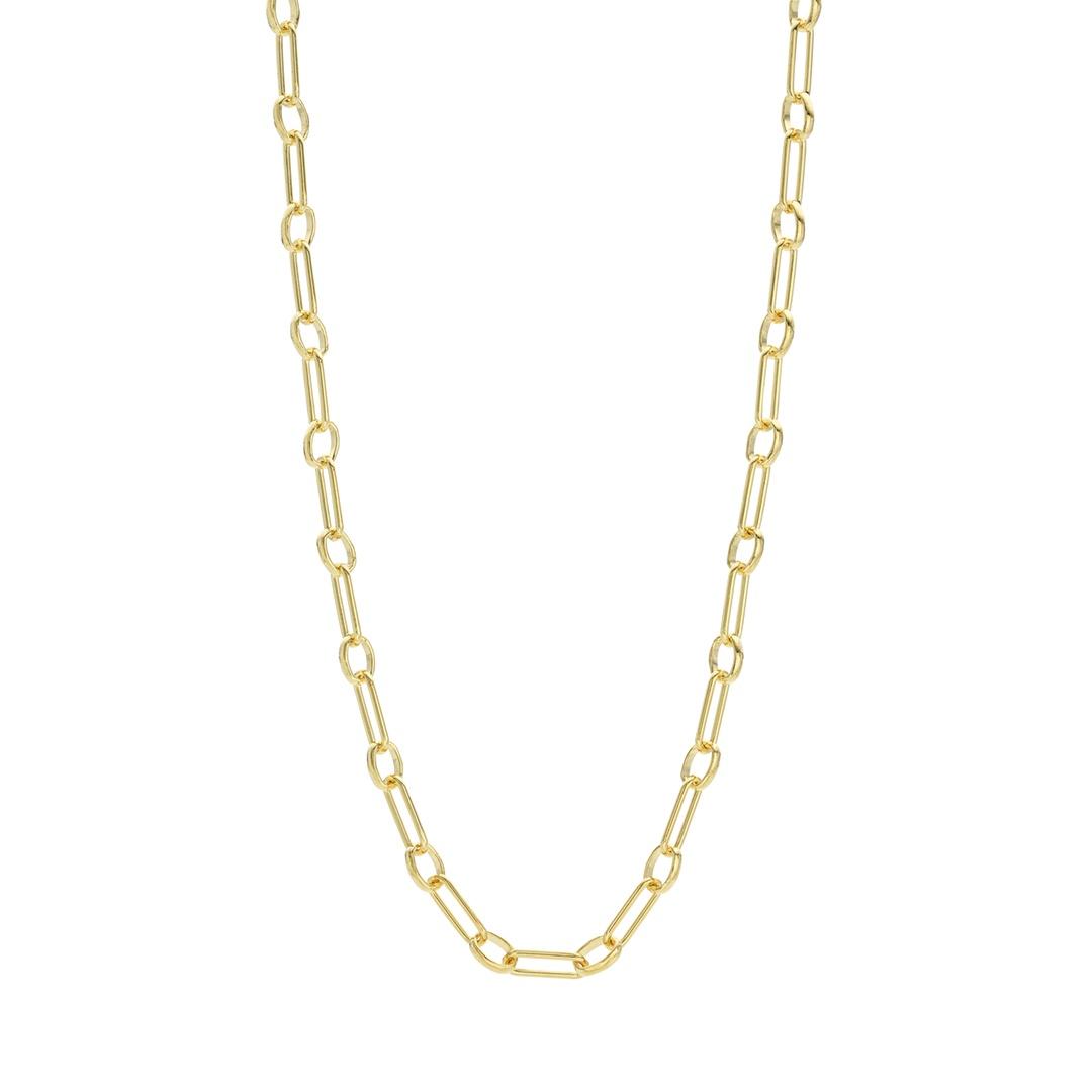 Paperclip and Oval Link Chain Necklace