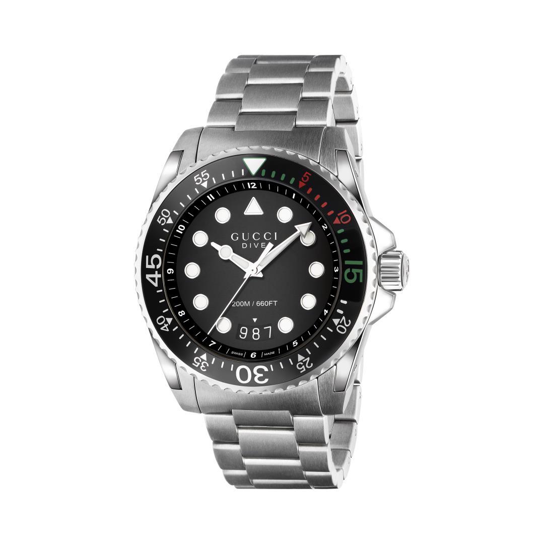 Gucci Dive Black Dial Watch, 45mm
