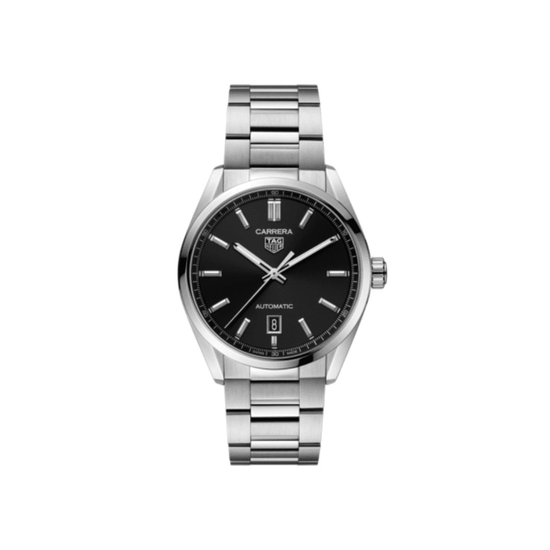 TAG Heuer Carrera Calibre 5 Automatic Watch with Black Dial, 39mm