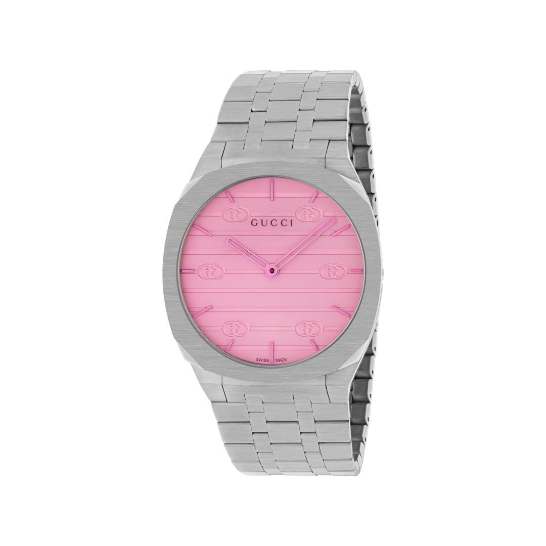 Gucci 25H Pink Dial Watch, 38mm