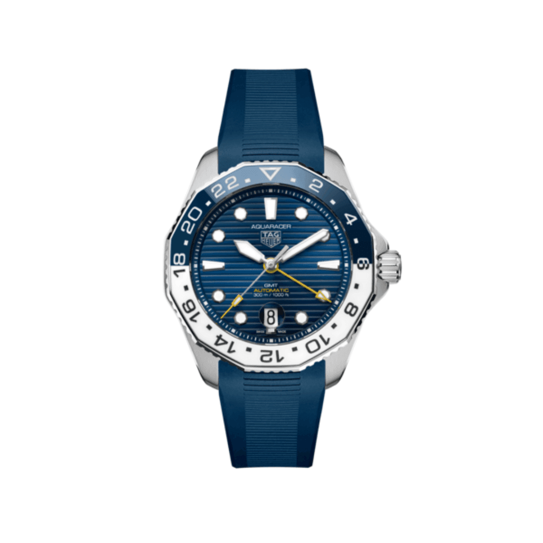 TAG Heuer Aquaracer Professional 300 GMT Calibre 7 Automatic with Blue and White Case
