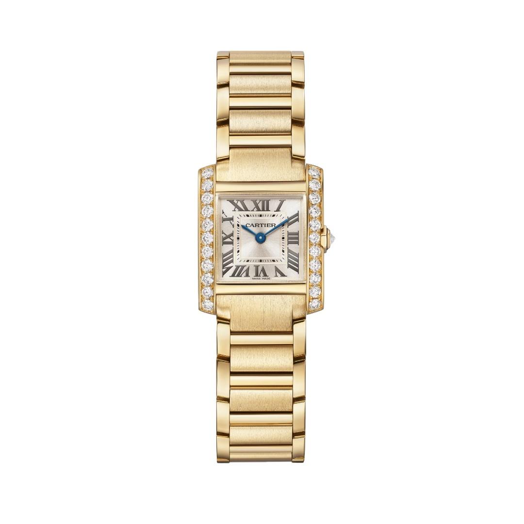 Cartier Tank Francaise Watch in Yellow Gold with Diamonds