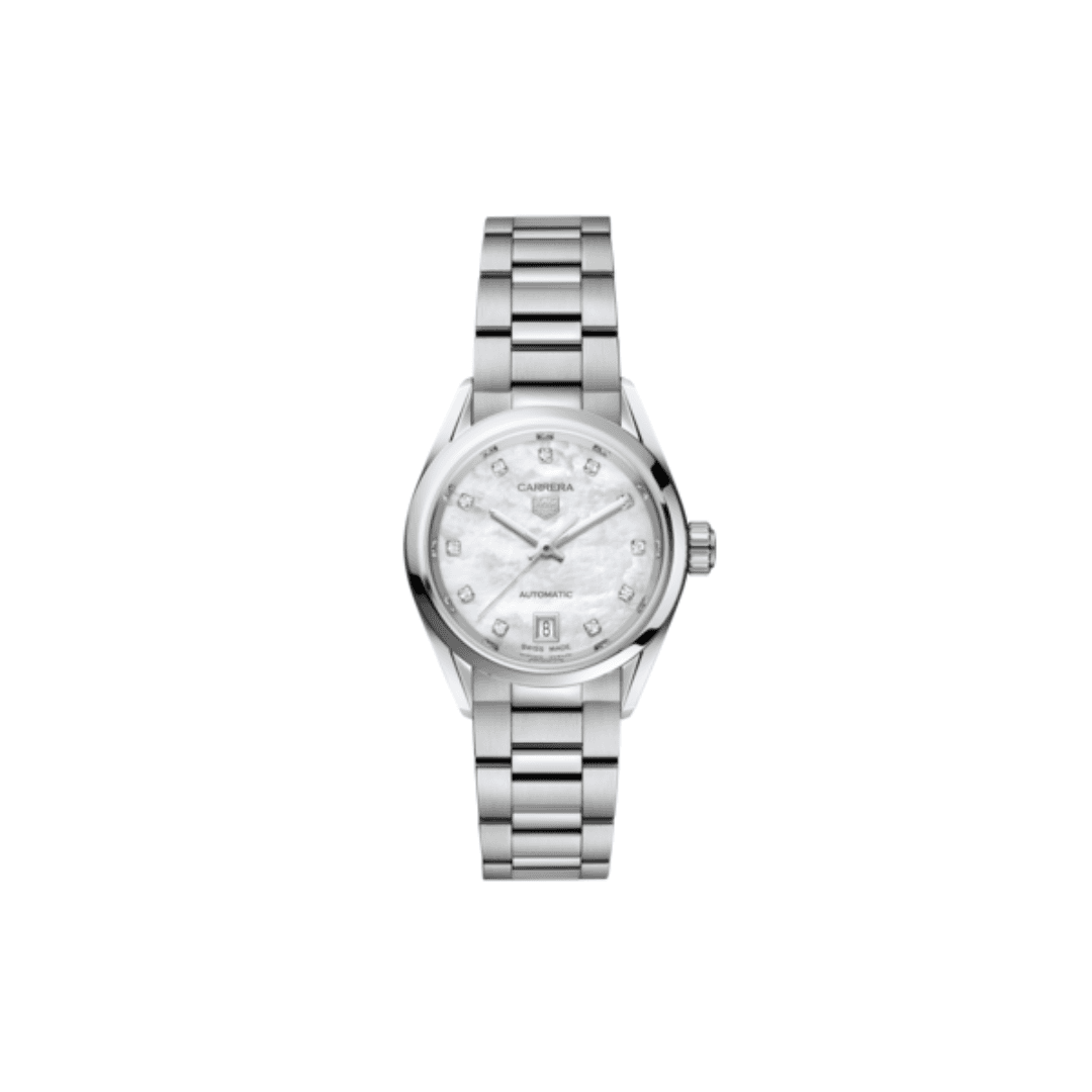 TAG Heuer  Carrera Calibre 9 Automatic Watch with Mother of Pearl Dial