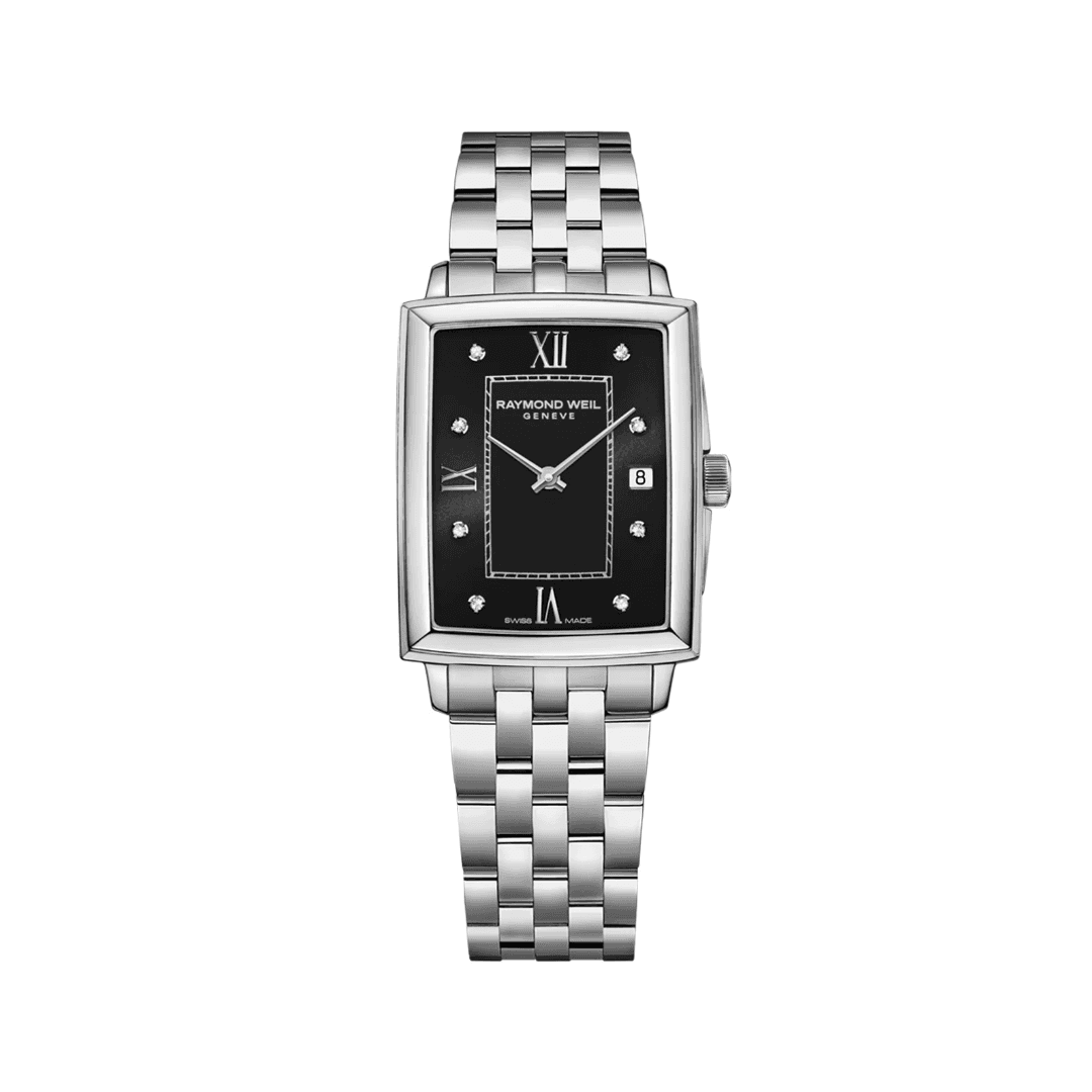 Raymond Weil Toccata Ladies Black Dial Diamond Bracelet Watch
