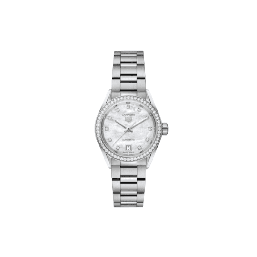 TAG Heuer Ladies Carrera Date Calibre 9 Automatic Watch with Diamond Case
