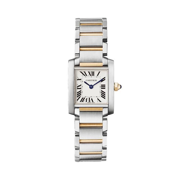 Cartier Tank Francaise Watch, Steel and Yellow Gold, small
