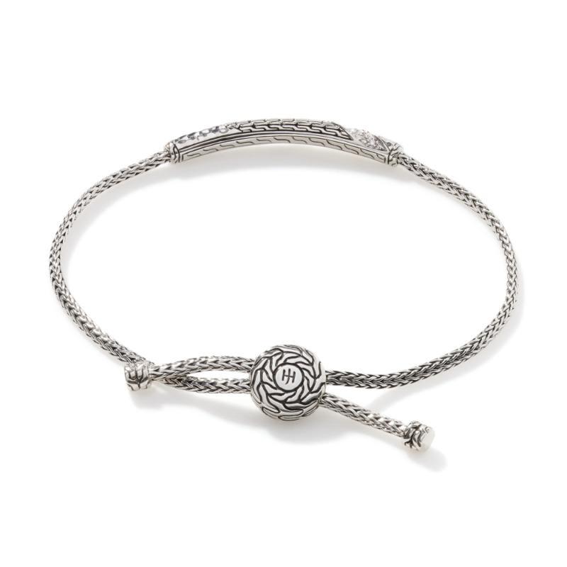 John Hardy Twisted Collection Pull Thru Bracelet with Diamonds 1