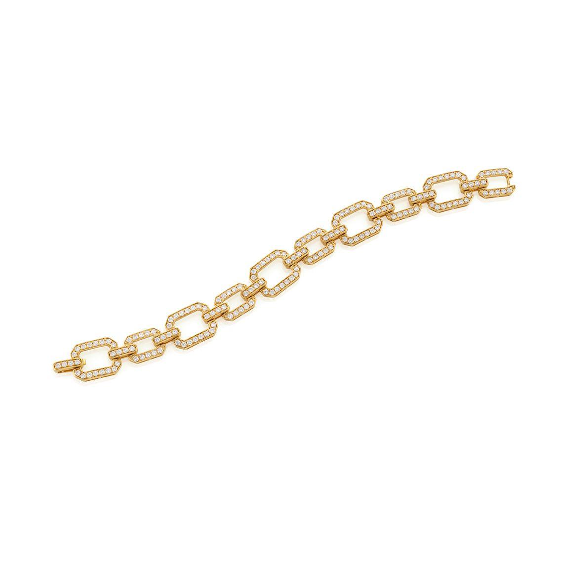 5.05 CTW Diamond Yellow Gold Link Bracelet 0