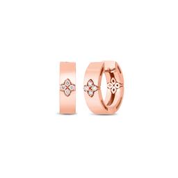 Roberto Coin 18K Diamond Verona Hoop Earrings in Rose Gold 0