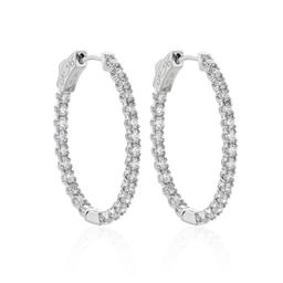Diamond Oval in & Out Hoop Earrings Collection 0