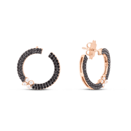 Roberto Coin 18K Black Diamond Love in Verona Earrings 0
