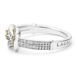 Lagos Newport Two Tone Knot Diamond Ring 0