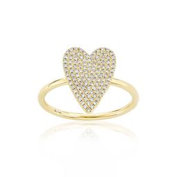 Yellow Gold & Diamond Heart Ring 0