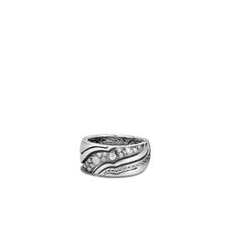 John Hardy Lahar Collection Wavy Ring with Diamonds 1