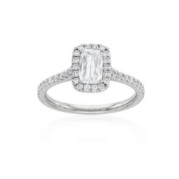 14k White Gold Diamond Engagement Ring with .96 CTW Cushion Cut Diamond 0