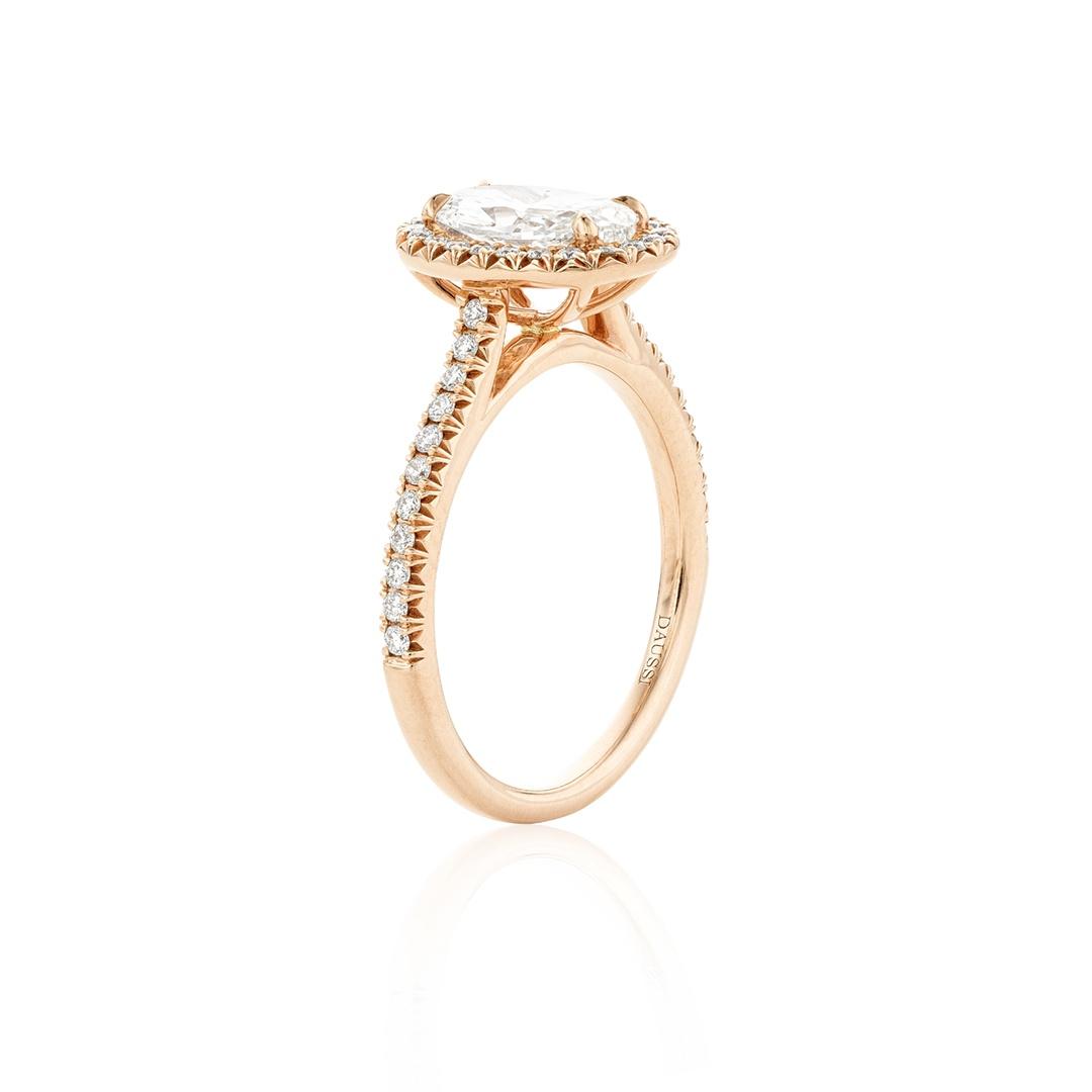 Oval Diamond Rose Gold Engagement Ring
