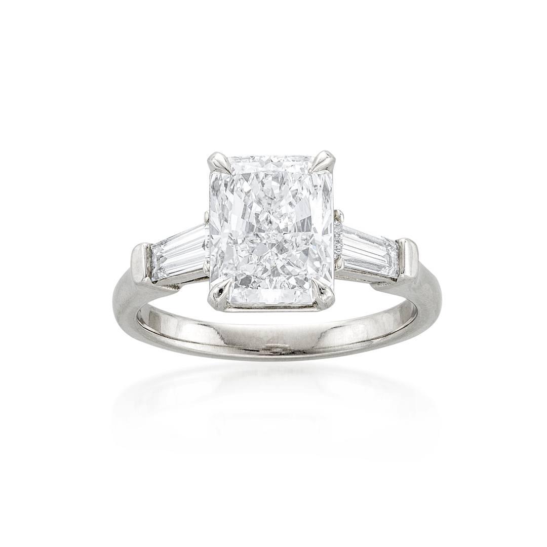 3.01 Carat Radiant Cut Diamond Engagement Ring 0