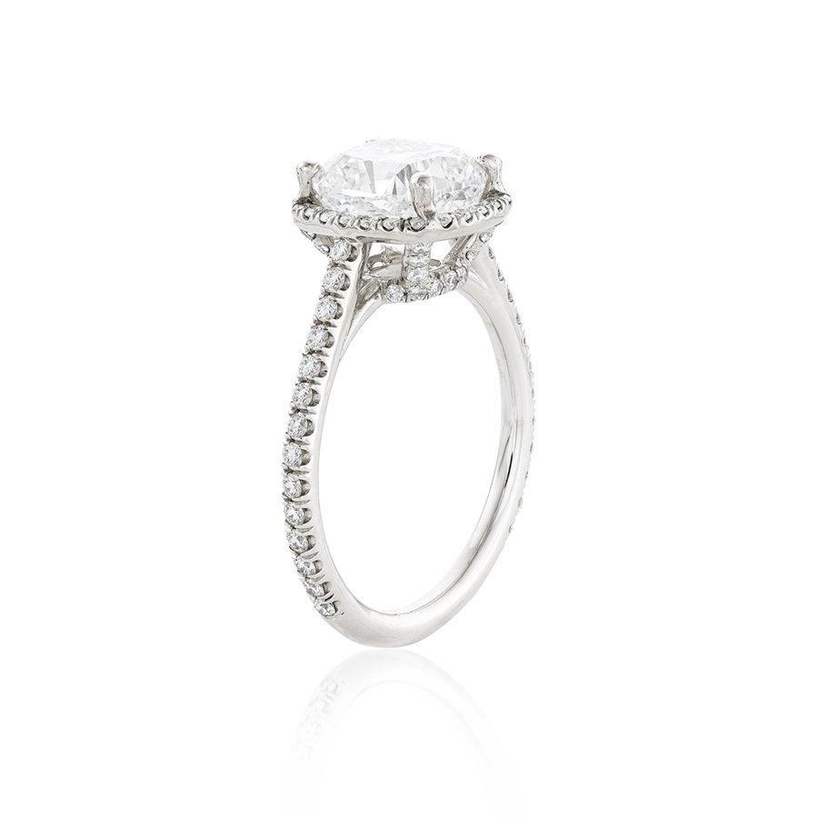 3.01 Carat Cushion Cut Diamond Engagement Ring