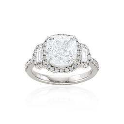 4.01 Carat Cushion Cut Diamond Engagement Ring 0