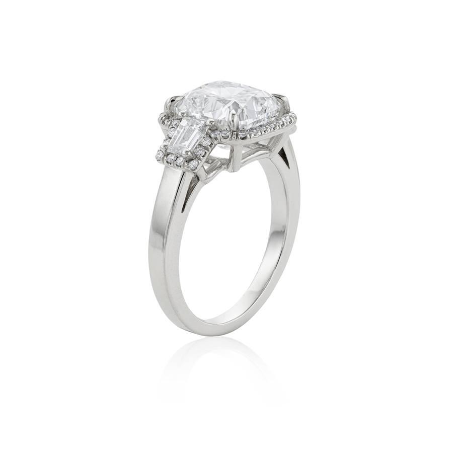 4CT Cushion Diamond Engagement Ring 1