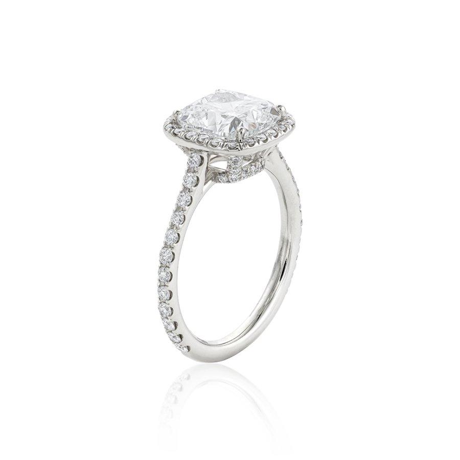 3.03 Carat Cushion Diamond Engagement Ring 1
