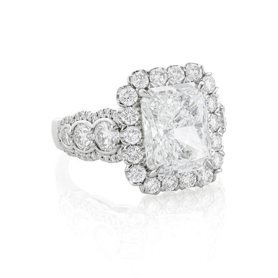 5.01 Carat Radiant Cut Diamond Engagement Ring 0