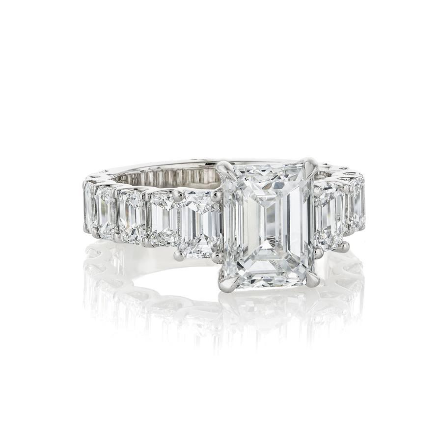 3.01 CT Emerald Cut Diamond Engagement Ring 0