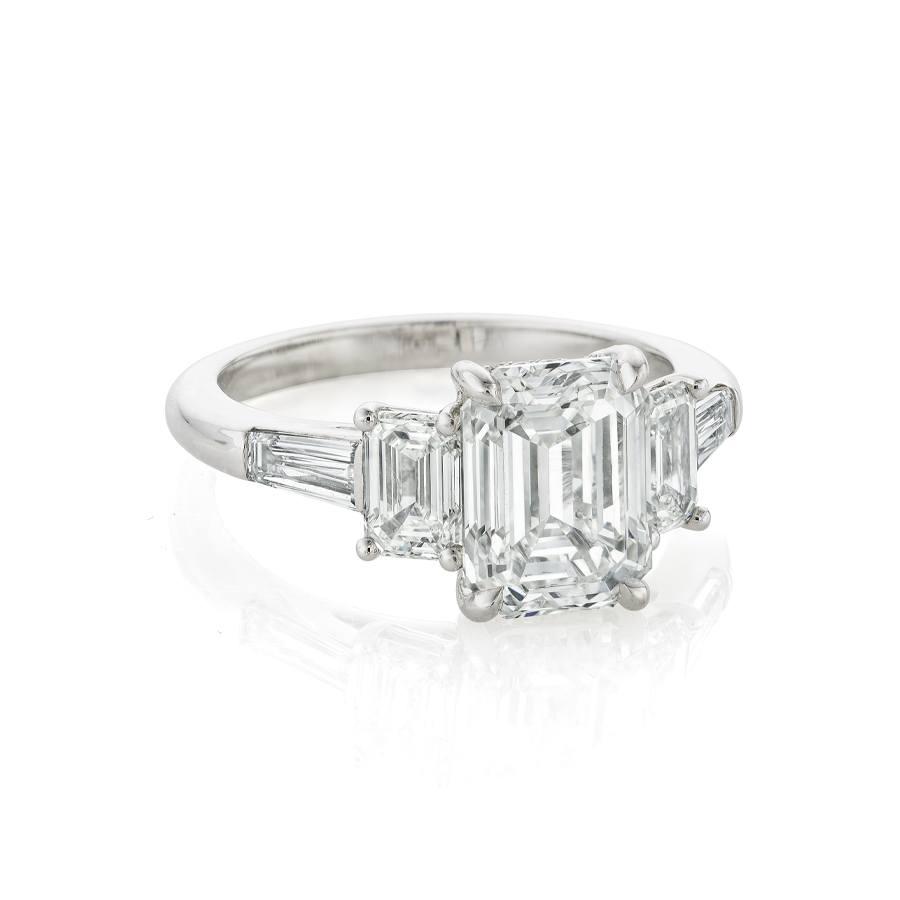 3.00 CT Emerald Cut Diamond Engagement Ring 0