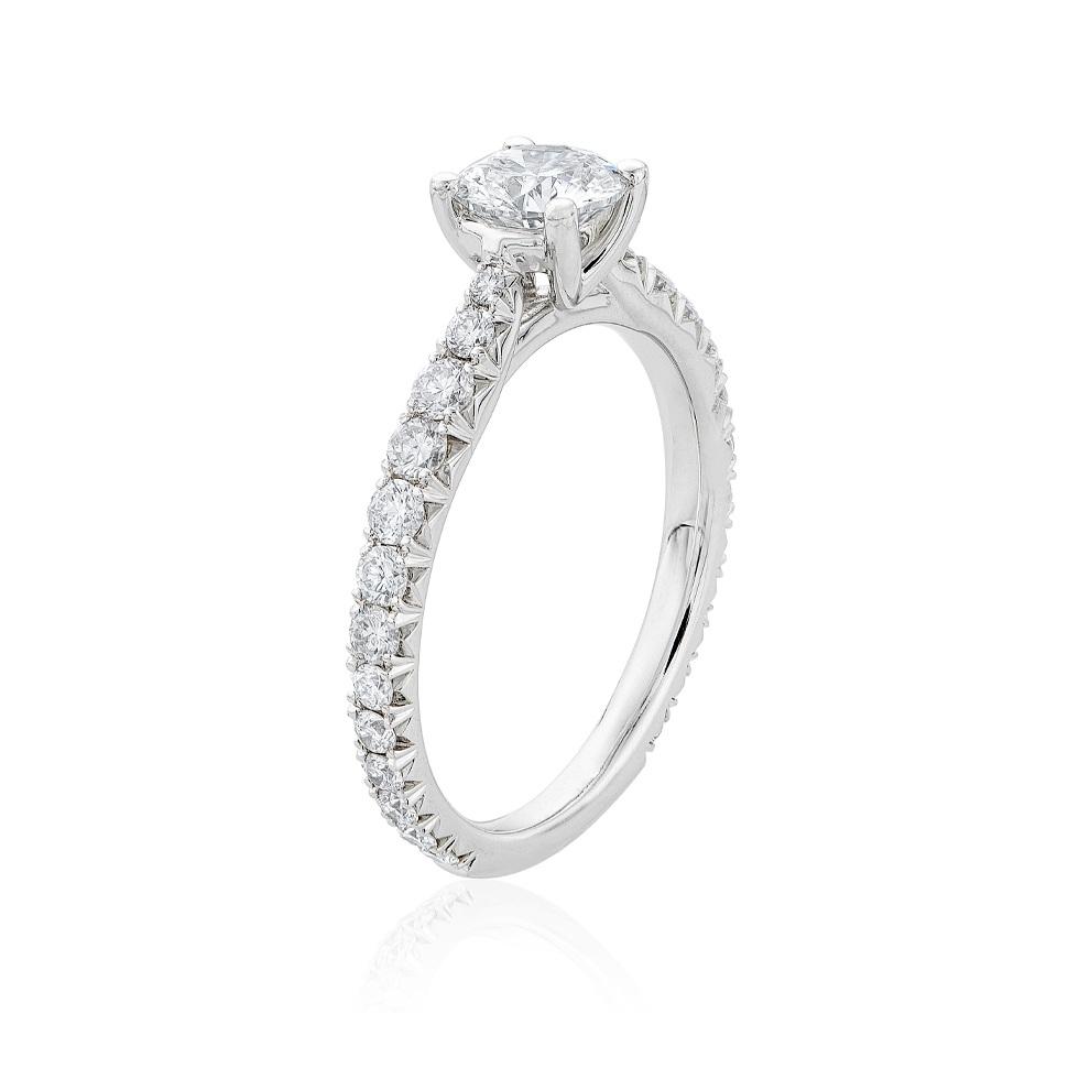 White Gold 1.36 CTW Round Diamond Engagement Ring 1