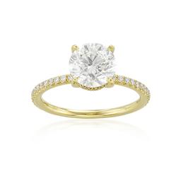 2.01 CT Round Diamond Engagement Ring on 14k Yellow Gold 0
