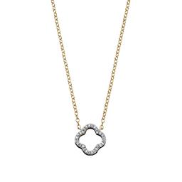 Diamond Open Clover Necklace 0