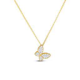 Roberto Coin 18k Yellow Gold & Diamond Butterfly Pendant Necklace 0