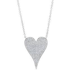 Diamond Modern Heart Pendant Necklace 0