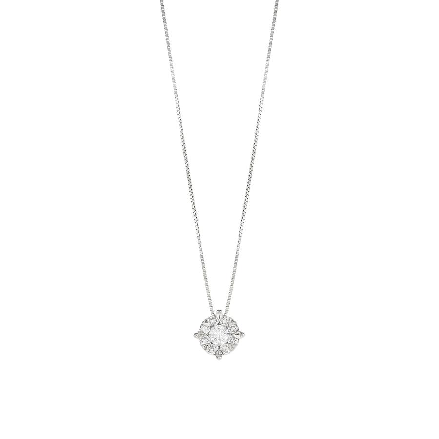 Round Diamond Pendant Necklace
