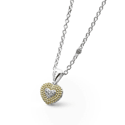 Lagos Caviar Lux Diamond Heart Necklace 2