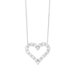 1.00 CTW Round Diamond Open Heart Necklace 0