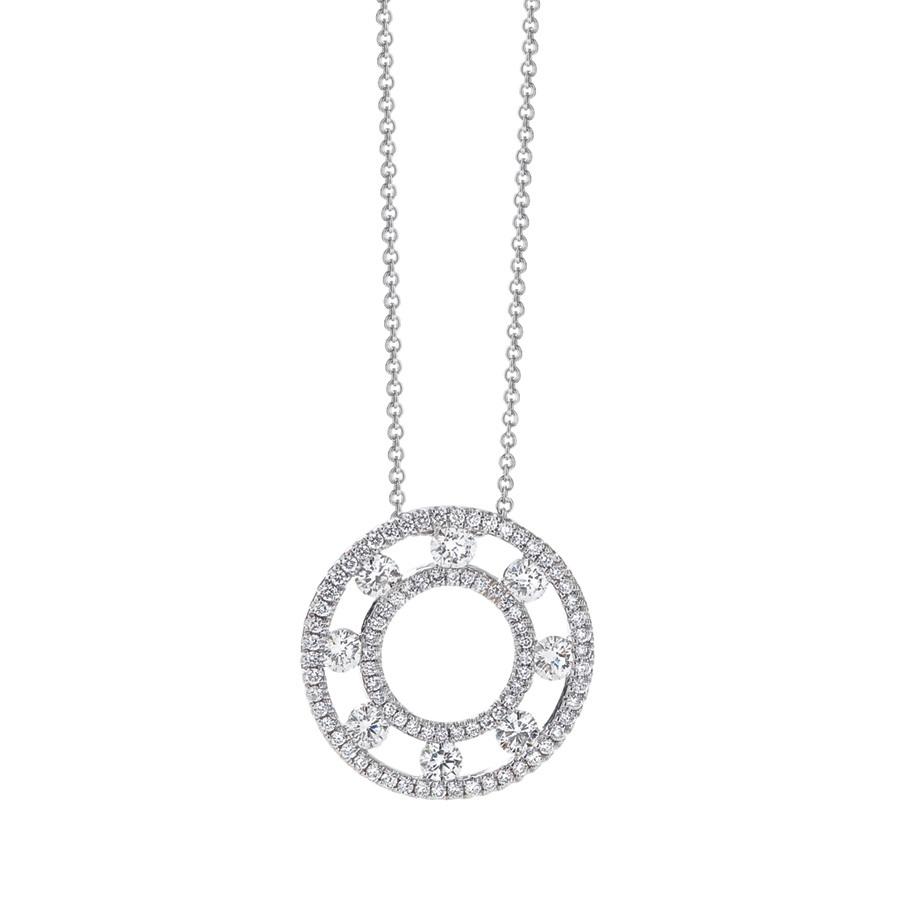Charles Krypell 1.18 Ctw Open Circle Diamond Necklace 0