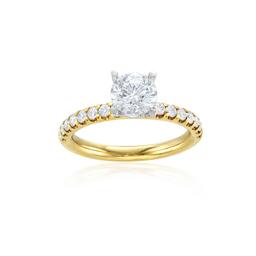 Yellow Gold Semi-Mount Diamond Comfort Fit Engagement Ring 0