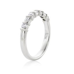 .54 CTW Baguette and Round Diamond Wedding Band 1