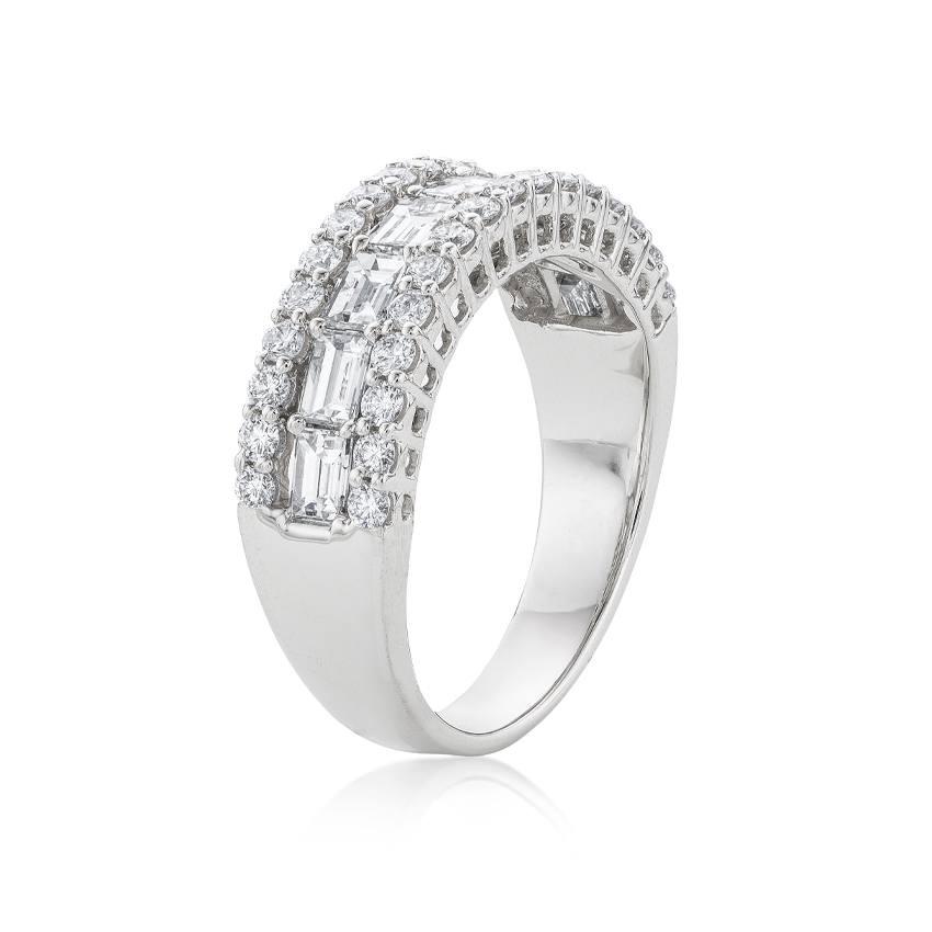 1.87 CTW Baguette and Round Diamond Band 1