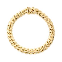 Gents Yellow Gold 9mm Curb Link Chain Bracelet 0