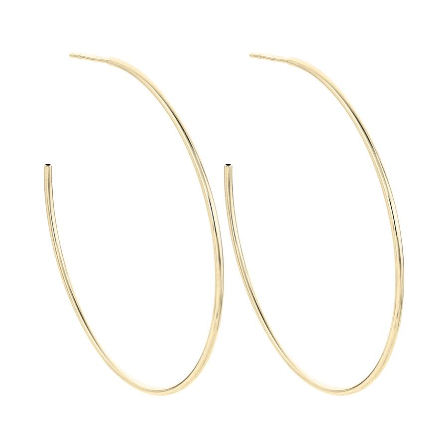 43mm Polished Ultra Thin Gold Hoop Earrings 0