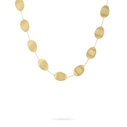 Marco Bicego Yellow Gold Lunaria Satin Finish Petal Station Necklace 0