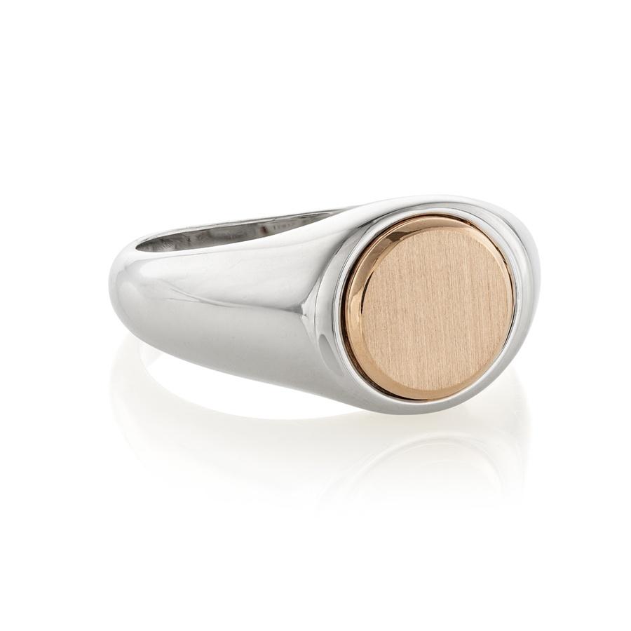 Gents Rose Gold Small Round Ring

