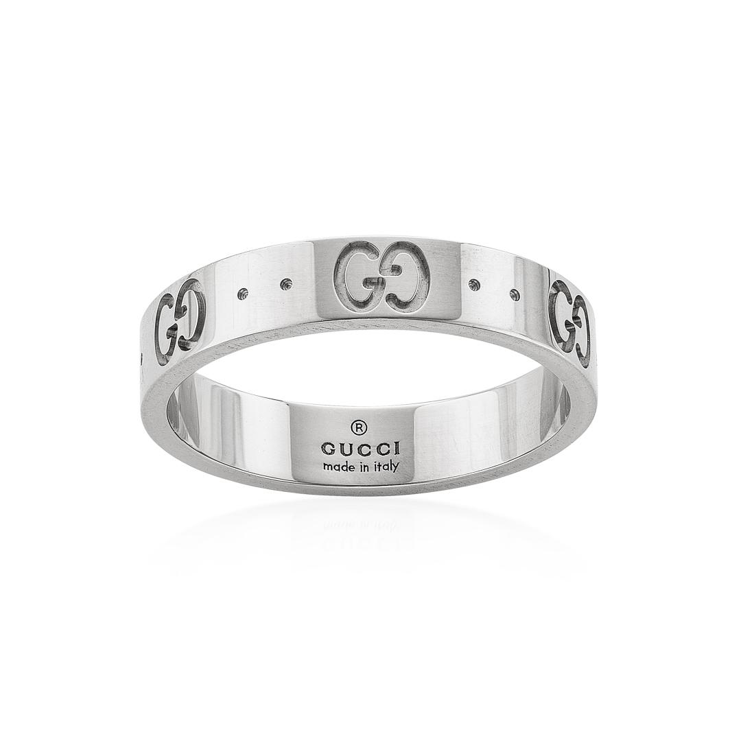Gucci Icon Thin 18K White Gold Ring 0