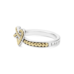 Lagos Beloved Small Two Tone Heart Ring 1